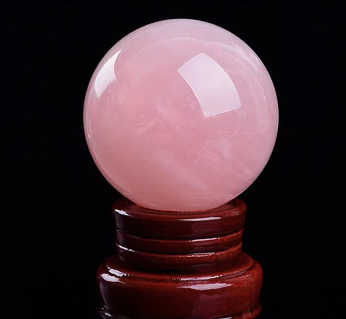 Pink Ball Crystal and Base, Pink Stone, pink globe stone, Rose Quartz Crystal, new house decor, new house gift, best gift