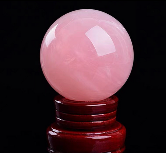 Pink Ball Crystal and Base, Pink Stone, pink globe stone, Rose Quartz Crystal, new house decor, new house gift, best gift